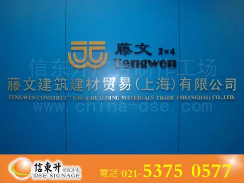 DSEZ030 企业LOGO标识(10mm亚克力水晶字+ABS双色板)